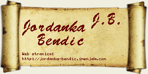 Jordanka Bendić vizit kartica